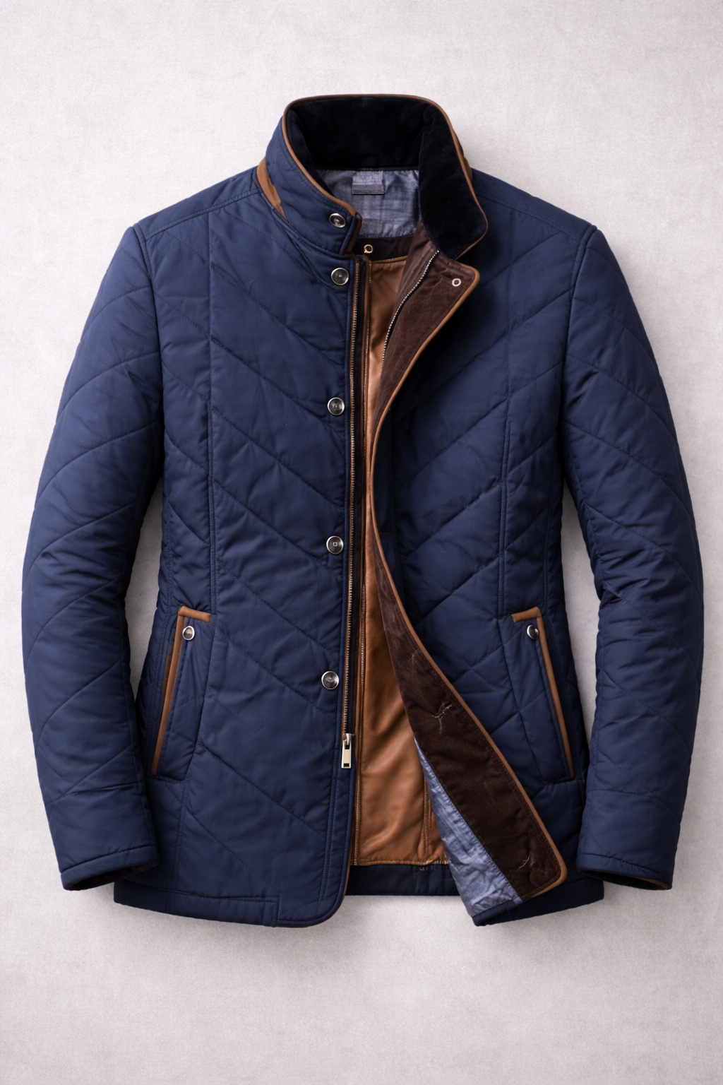 Quilted Stand Collar Jacket