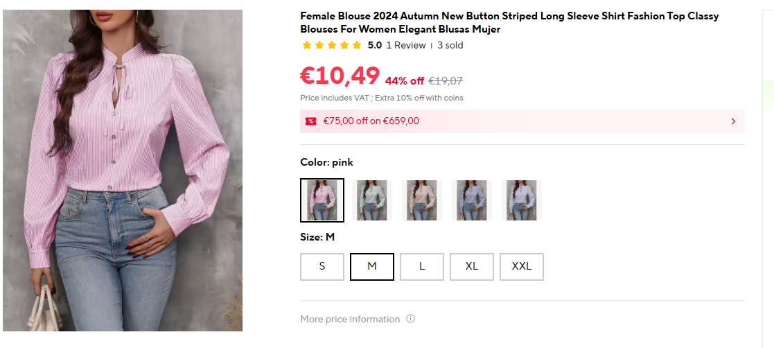 Chloe | Elegant Striped Blouse