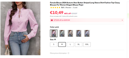 Chloe | Elegant Striped Blouse