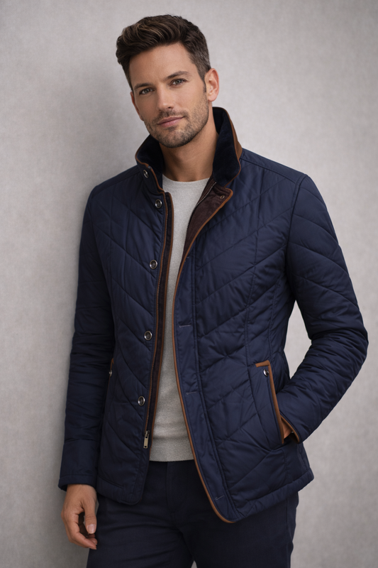 Quilted Stand Collar Jacket