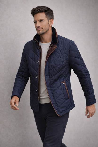 Quilted Stand Collar Jacket